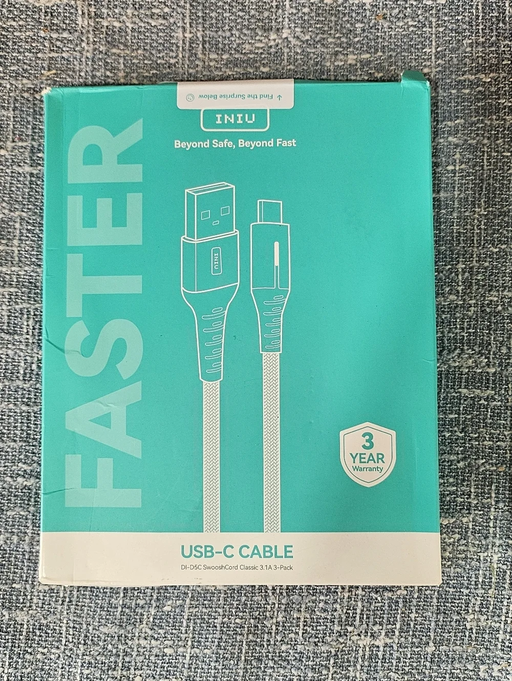 3 Pack USB C Cable